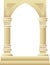 Gothic Arch Columns Frame/eps