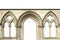 Gothic arches isolated on white background. Elements of architecture, ancient arches, columns, windows and apertures