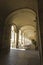 The Gothic arches of the royal square. Barcelona