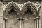 Gothic arches at the side of Ely Cathedral,