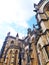 Gothic architecture, external walls of the ancient monastery close up