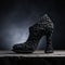 Gothic Atmosphere Black Shattered Furniture-inspired 3d Heels