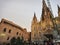 The gothic Barcelona Cathedral Holy Cross and Saint Eulalia