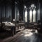 Gothic Bedroom. AI Generated