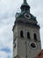 Gothic bell tower of the Peterkirche of Munich in Germany.