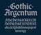 Gothic beveled font, decorative silver metallic 3d