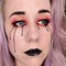 Gothic Black Tears Makeup Look