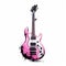 Gothic cartoon pink electric guitar generative AI