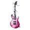 Gothic cartoon watercolour beautiful pink electric guitar generative AI