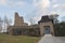 Gothic castle public ruin of Velhartice, Czechia, arcade, bridge, wall tower, gate