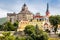 Gothic castle and town Loket, Ohre river, Czech republic