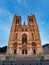 Gothic cathedral Saint-Michel et Sainte-Gudule St. Michael and St. Gudula Cathedral in Brussels Belgium