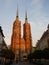 Gothic cathedral of St. John the Baptist on Tumski island. One of the famous landmarks in the city. Wroclaw