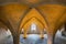 Gothic cellar vault in chapel. Cloisters of mediaeval religious building. The Interior Of The Cathedral. Beautiful and romantic ch