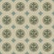 Gothic Cross in the circle seamless pattern. Popular motiff in Medieval european and Byzantine art.