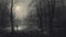 Gothic Dark Art: Deformed Figure Roaming Through Enigmatic Forest