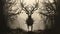 Gothic Dark Forest: The Deer - Film Still By Karl Blossfeldt