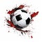 Gothic Dark Soccer Ball Speedpainting On White Background