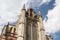 Gothic details of the cathedral church in Leiden