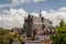 Gothic details of the cathedral church in Leiden