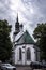 Gothic exterior with Baroque bell tower of lutheran St. Mary`s Cathedral