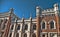 Gothic facades of a huge, trapezoid building of former court sta