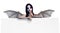 Gothic Fairy on Edge of Sign - includes clipping path