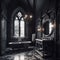 Gothic Fancy Bathroom. AI Generated