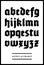 Gothic font alphabet type