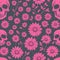 Gothic funky wallpaper, mystical seamless pattern, vintage floral background Skulls Generative AI