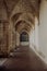 Gothic Gallery with Arches and Ancient Stones in Southern Italy