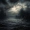 Gothic Grandeur: Dark Ocean Scene With Chaotic Environments