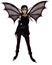 Gothic Halloween Fairy with Black Pigtails - Hand Outstretched