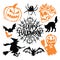 Gothic Halloween Paper Cut Silhouette Set