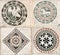 Gothic inlaid marble ornaments