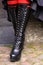 Gothic leather boots streetstyle fashion