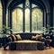 Gothic living room. Generative AI