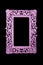 Gothic luxurious concrete stone floral wall purple frame template border carved