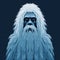 Gothic Minimalism: The Iconic Yeti Humanoid With Long Beard And Hair