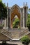 Gothic pavilion in the cloister of San Nicolo l`Arena