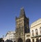 Gothic Powder Tower, Prague. Blue sky