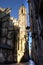 Gothic quarter of Barcelona and cathedrals tower