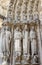 Gothic saints sculptures in Chartres cathedral