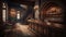 Gothic speakeasy bar interior, AI Generative