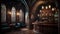 Gothic speakeasy bar interior, AI Generative