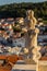 Gothic spire at the Cathedral of Saint Mark in Korcula, Croat