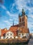 Gothic St Catherine church in Old Town in Gdansk, Poland