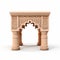 Gothic Style Arabic Table With Organic Stone Carvings