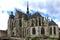 Gothic Style Church in Old French Town in France