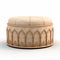 Gothic Style Round Ottoman With Photorealistic Renderings